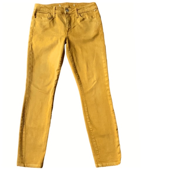 Joe’s Jeans Skinny Jeans, Quality Skinny Denim Jeans, Mustard Skinny Denim Jeans - Picture 2 of 11